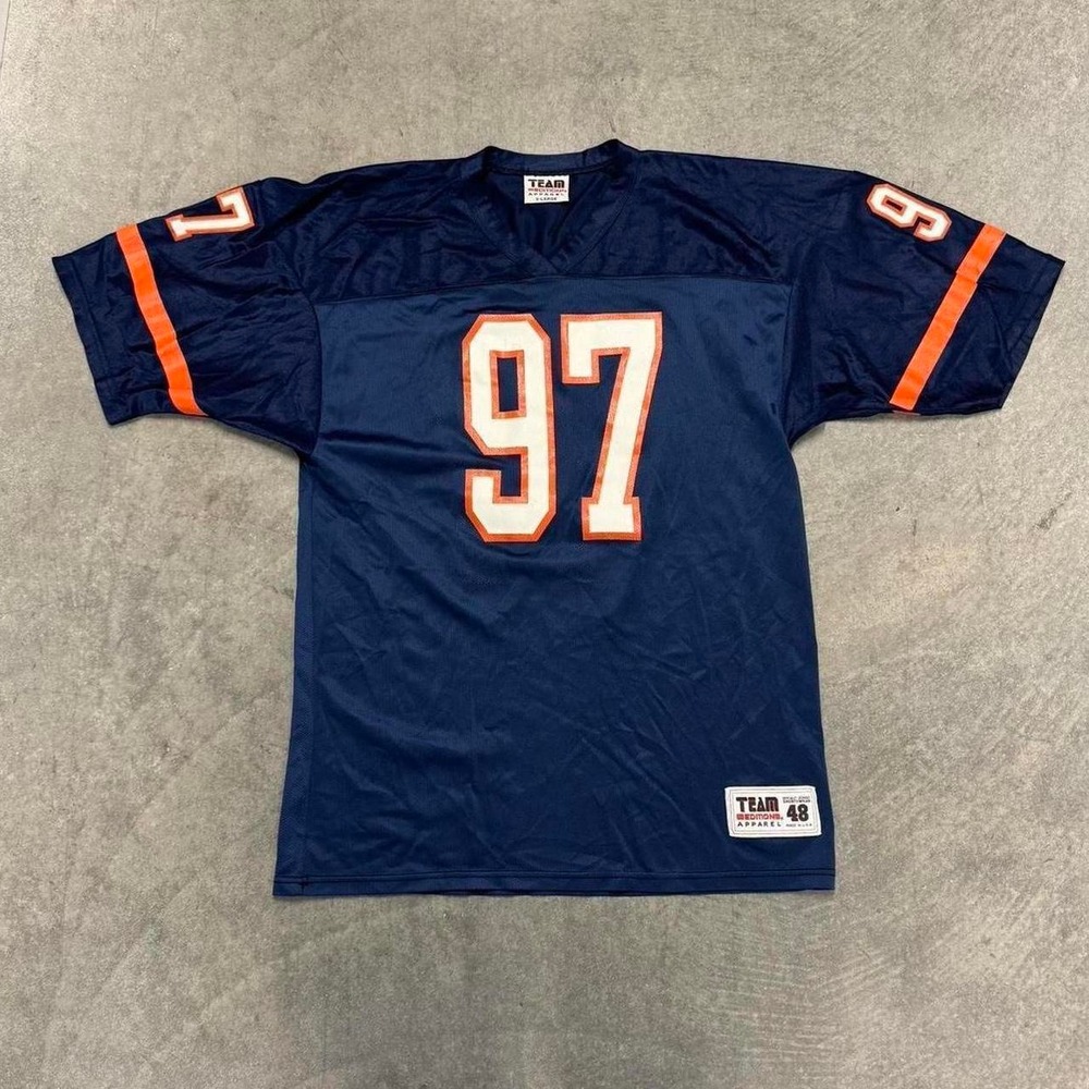 Vintage Chicago Bears Jersey 90's Retro Navy Orange 97 Athletic Football XL
